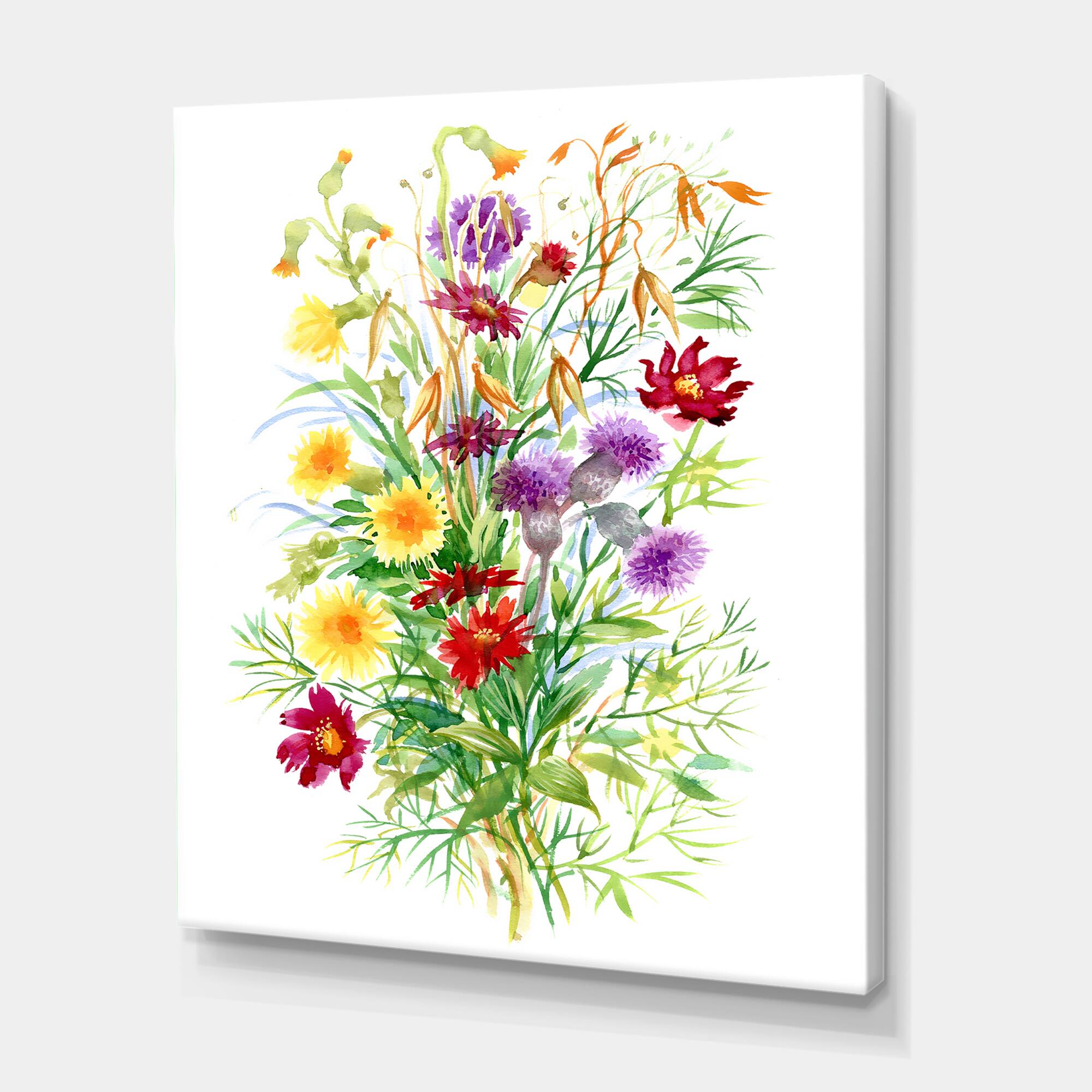 Designart - Colorful Wildflowers In Nature